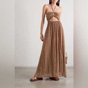 Faithful the Brand Brown Print Maxi Dress XS